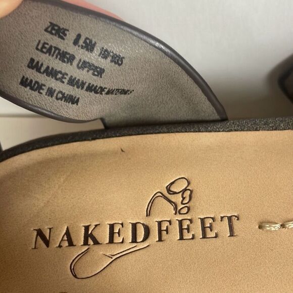 Naked Feet Zeke Women's Sandals Pewter Gold 8.5 - Picture 8 of 10
